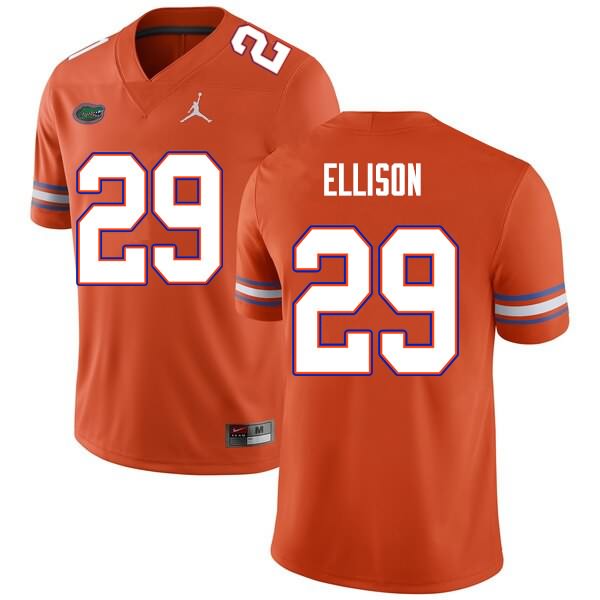 NCAA Florida Gators Khamal Ellison Men's #29 Nike Orange Stitched Authentic College Football Jersey AJS7364DC